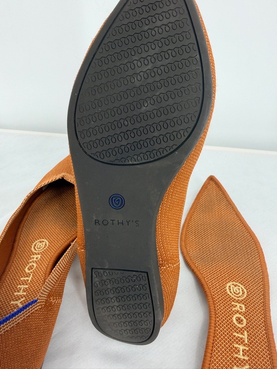 Rothy’s Pointed Toe Knit Flats Rust Orange Women’s 7.5 - Picture 10 of 10